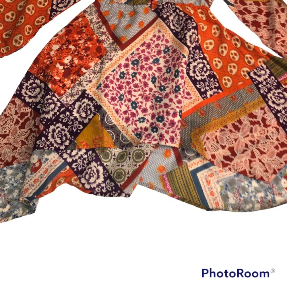 Mimi & Maggie Multi Print Florals Handkerchief Patchwork Dress Size 4